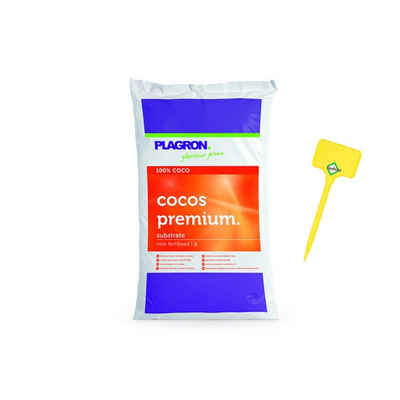 Weedness Gartenbau-Substrat Plagron Cocos Premium 50 Liter Kokoserde Blumenerde Substrat Kokos