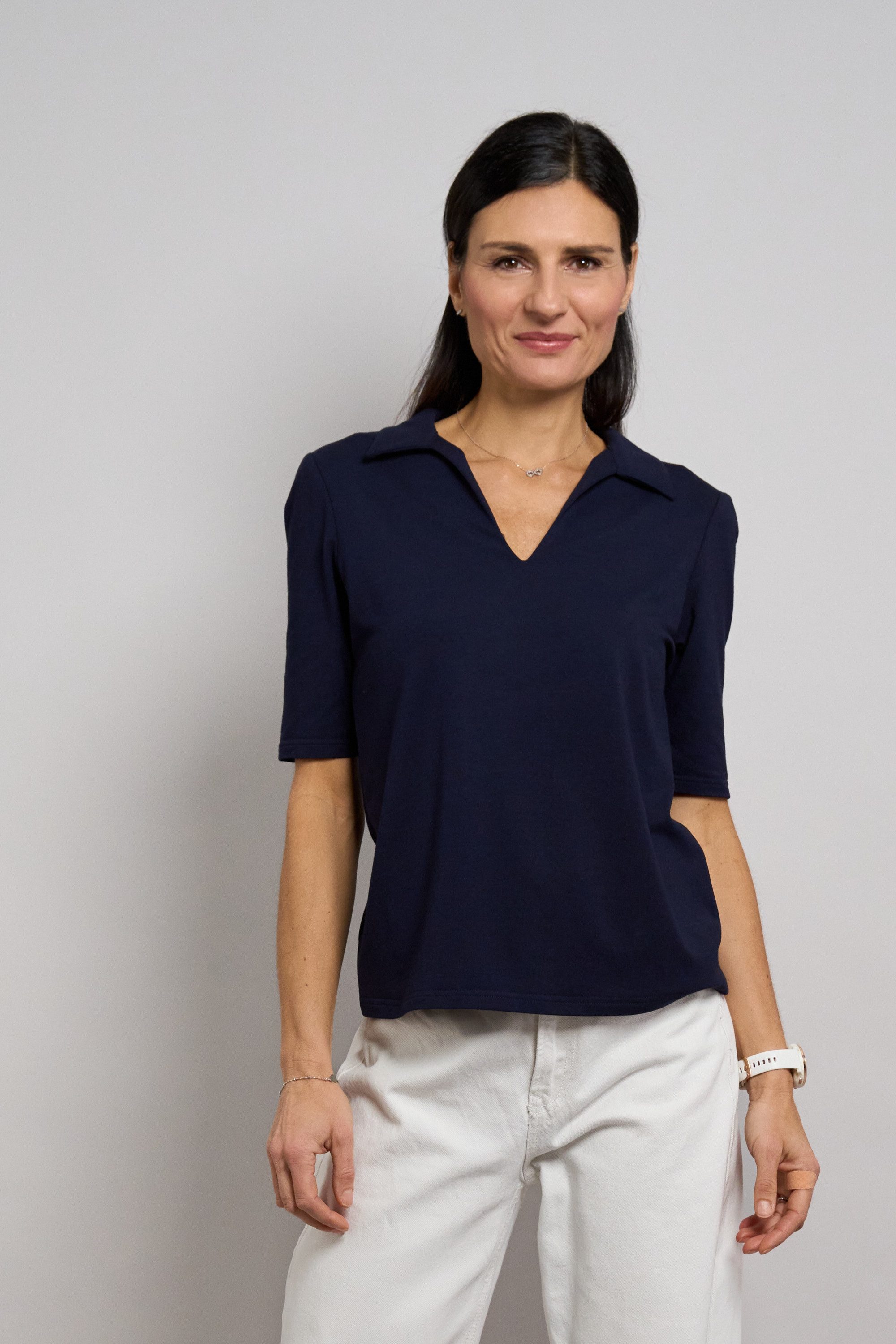 Seidel Moden Poloshirt Mit V-Ausschnitt - MADE IN GERMANY