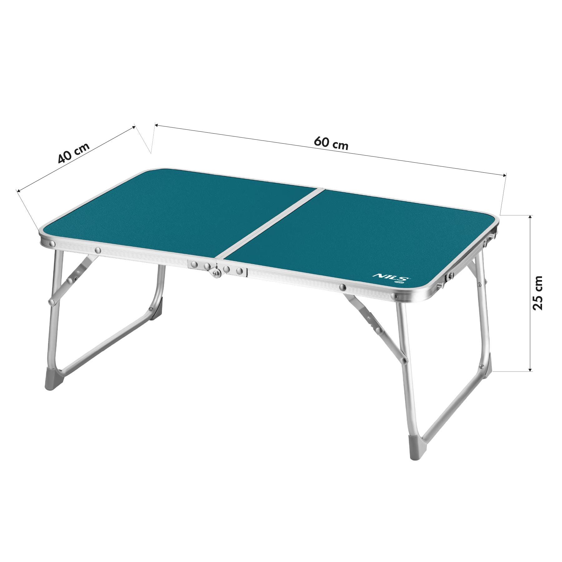 NILS CAMP Klapptisch Falttisch Campingtisch Beistelltisch (Spar-Set, 1-St., 60 x 40 x 25 cm faltbar), faltbar, leicht, niedrig, kratzfest, tragbar