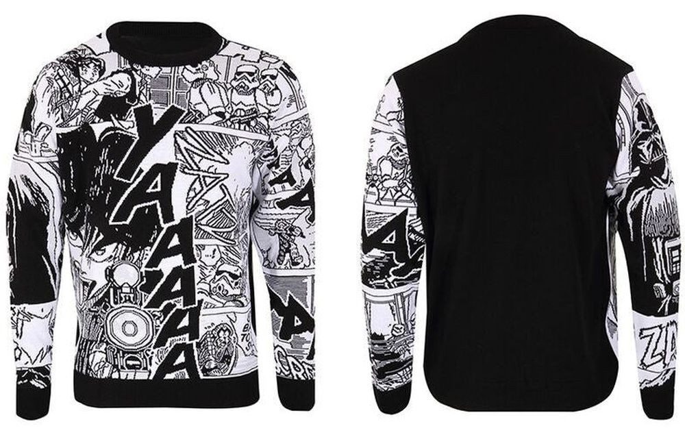 Star Wars Rundhalspullover Manga Panels Black & White Jumper