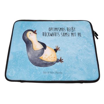 Mr. & Mrs. Panda Laptop-Hülle Pinguin lachend - Eisblau - Geschenk, lol, Tasche, Notebook Tasche, P