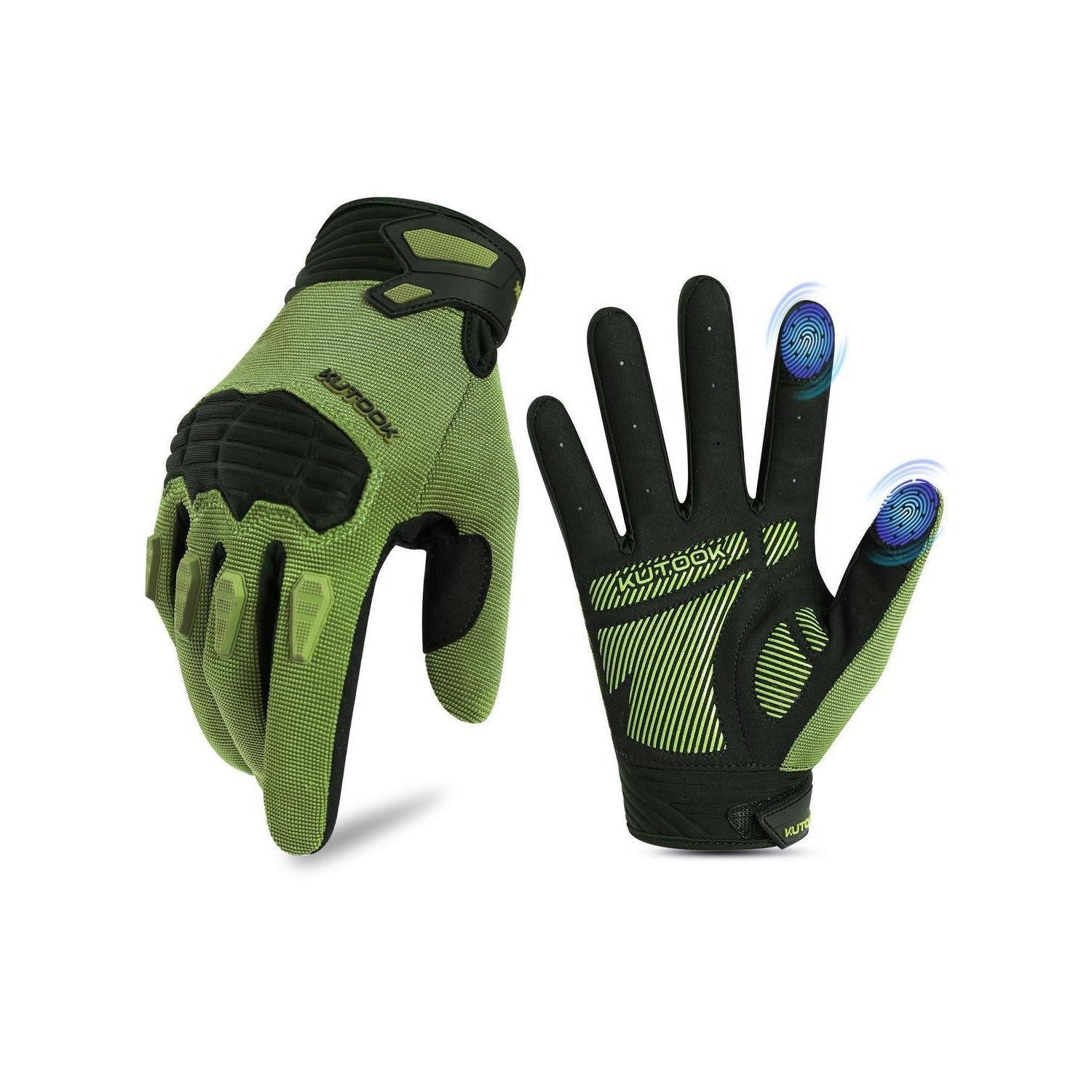LuxusKollektion Fahrradhandschuhe MTB Fahrrad Handschuhe Gepolstert Grün M (1-St)