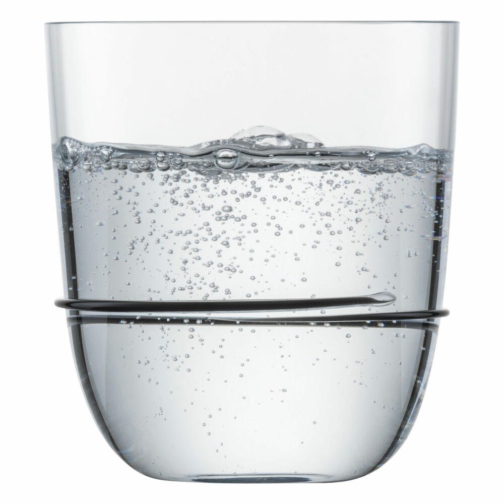 Zwiesel Glas Becher Aura Schwarz, 2-tlg., Glas, handgefertigt