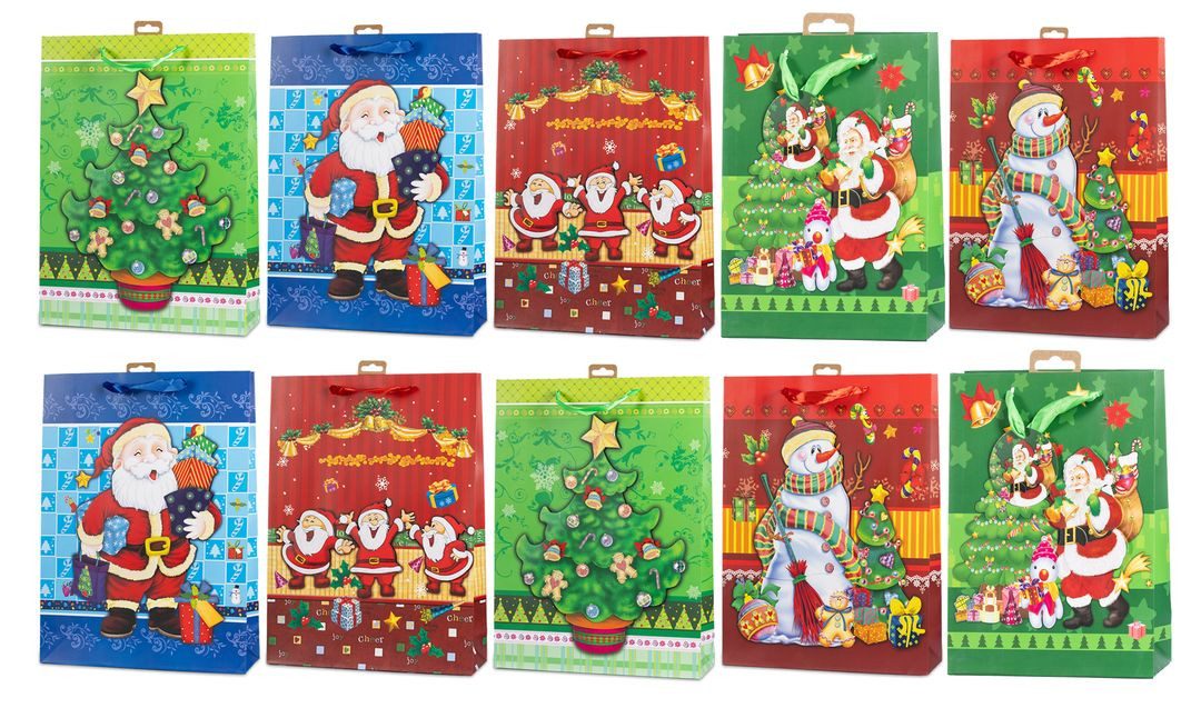 Geschenkbox Laro 3D Geschenktaschen Geschenktüten Weihnachten 10/20/40/100st Large