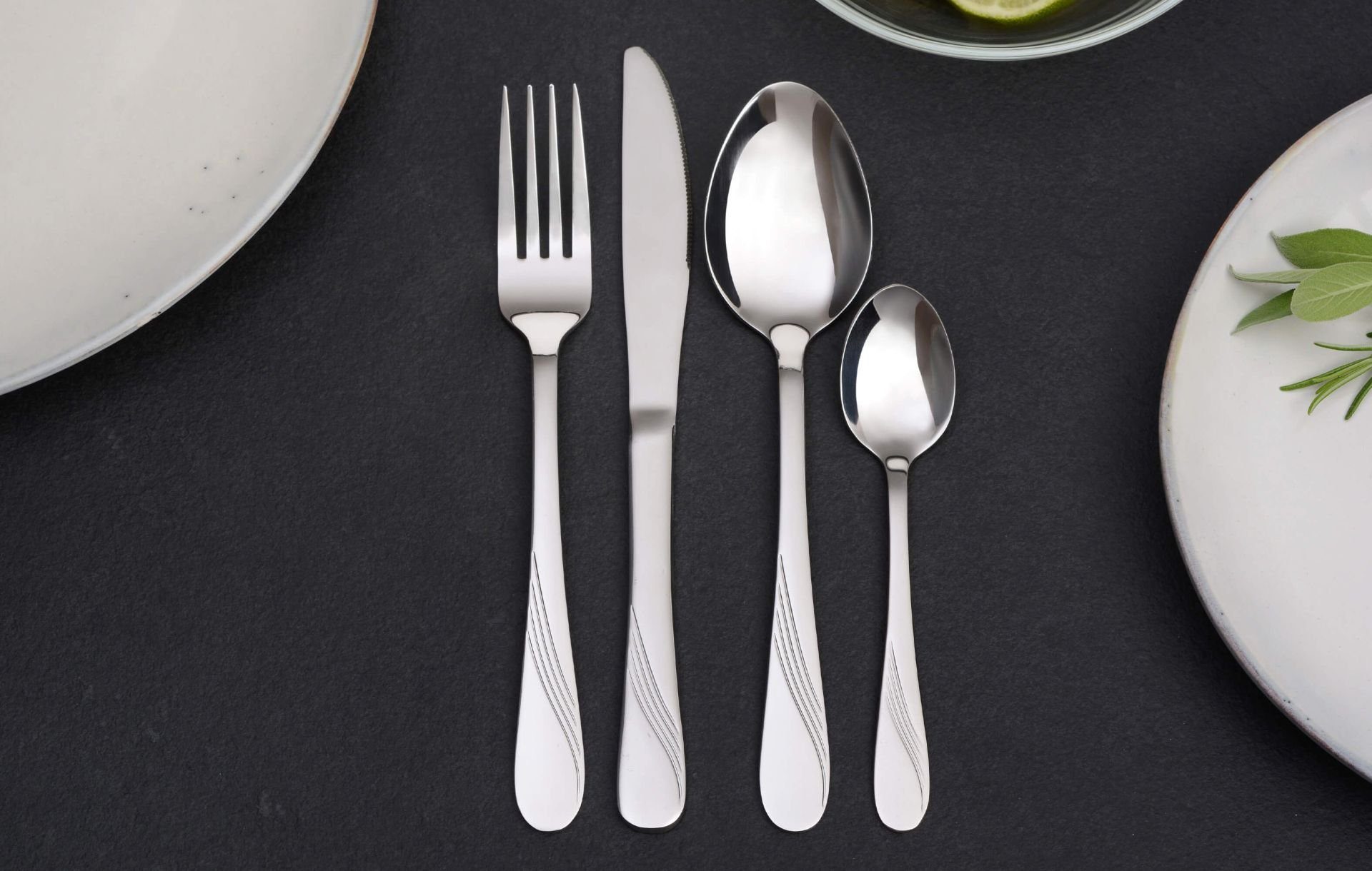 GRÄWE Besteck-Set Gräwe Edelstahl-Tafelbesteck 24-tlg. für 6 Personen