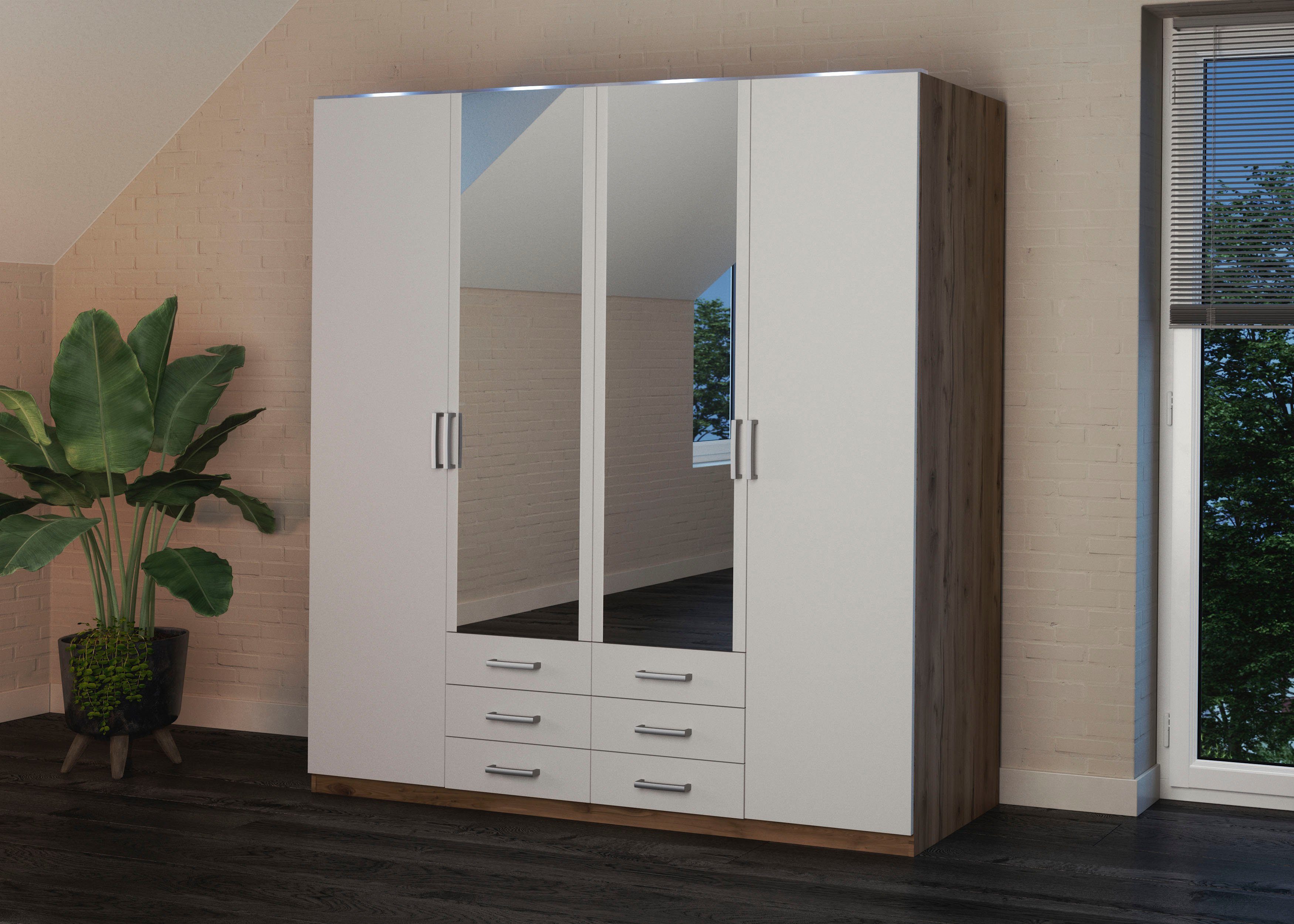 priess Kleiderschrank "Amsterdam" mit oder ohne LED-Beleuchtung günstig online kaufen