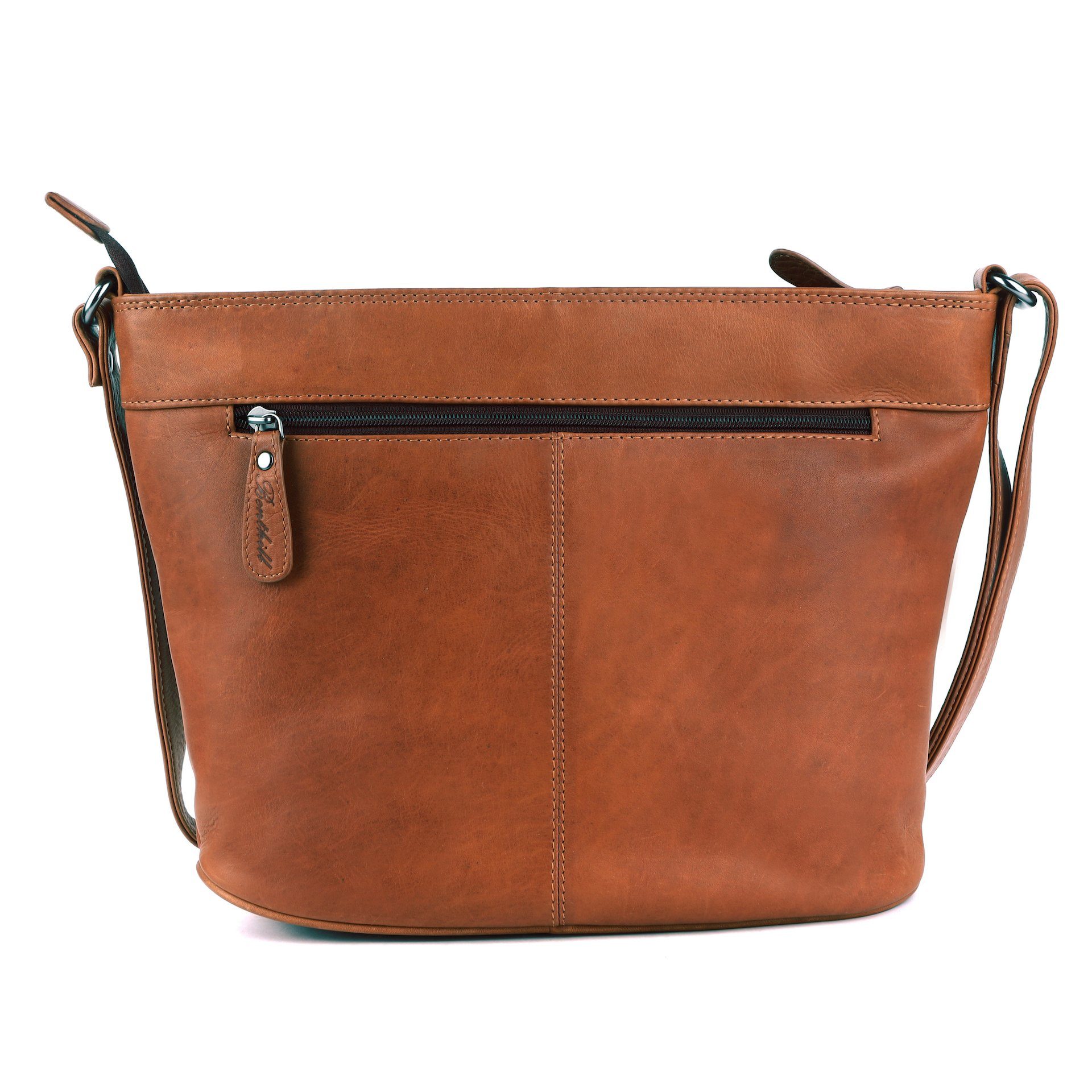 Benthill Umhängetasche Damen Echt Leder Handtasche Shopper Vintage Umhängetasche, Schultergurt / Umhängegurt Reißverschlussfach – Bild 5 von 5