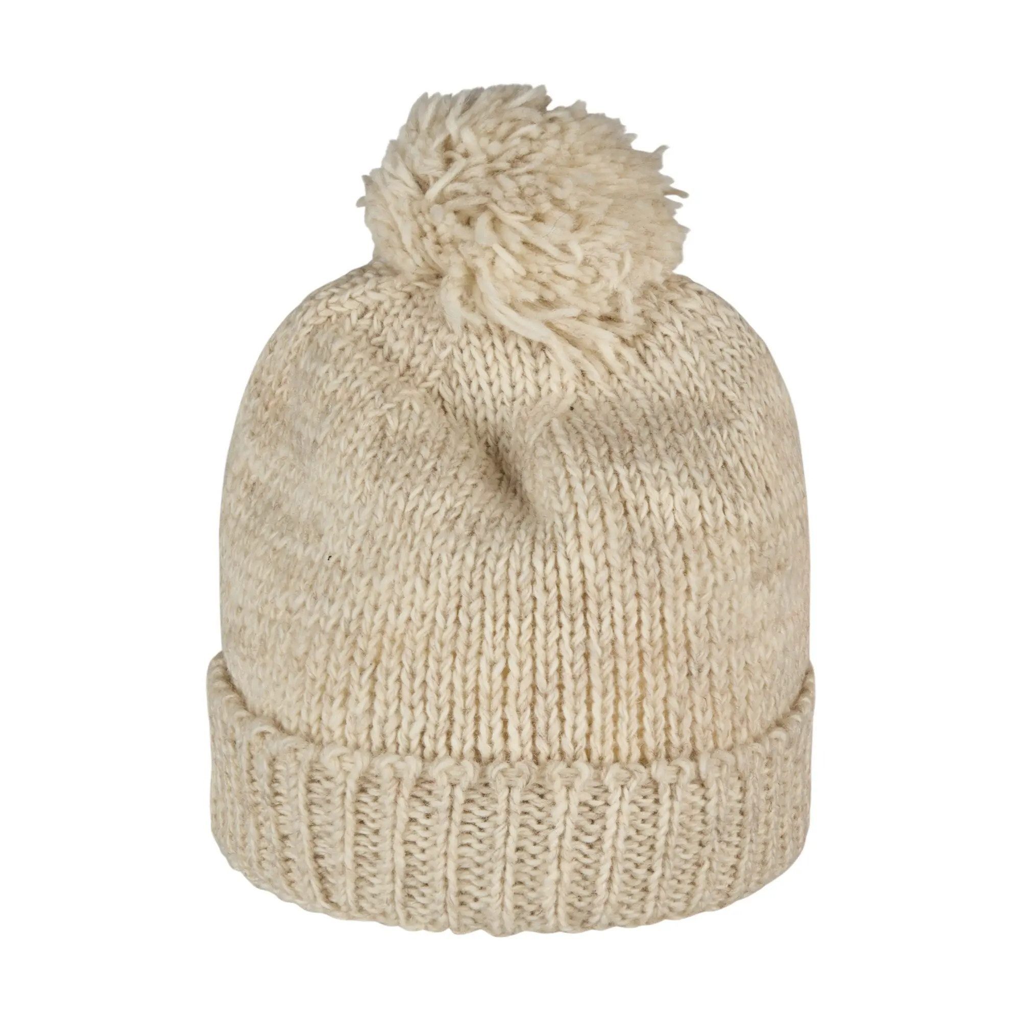 THC Natural Line Bommelmütze THC Schafwoll Pudelmütze 713 weiß (1 Stück, 1-St., 1 Stück) Innenfutter: Fleece