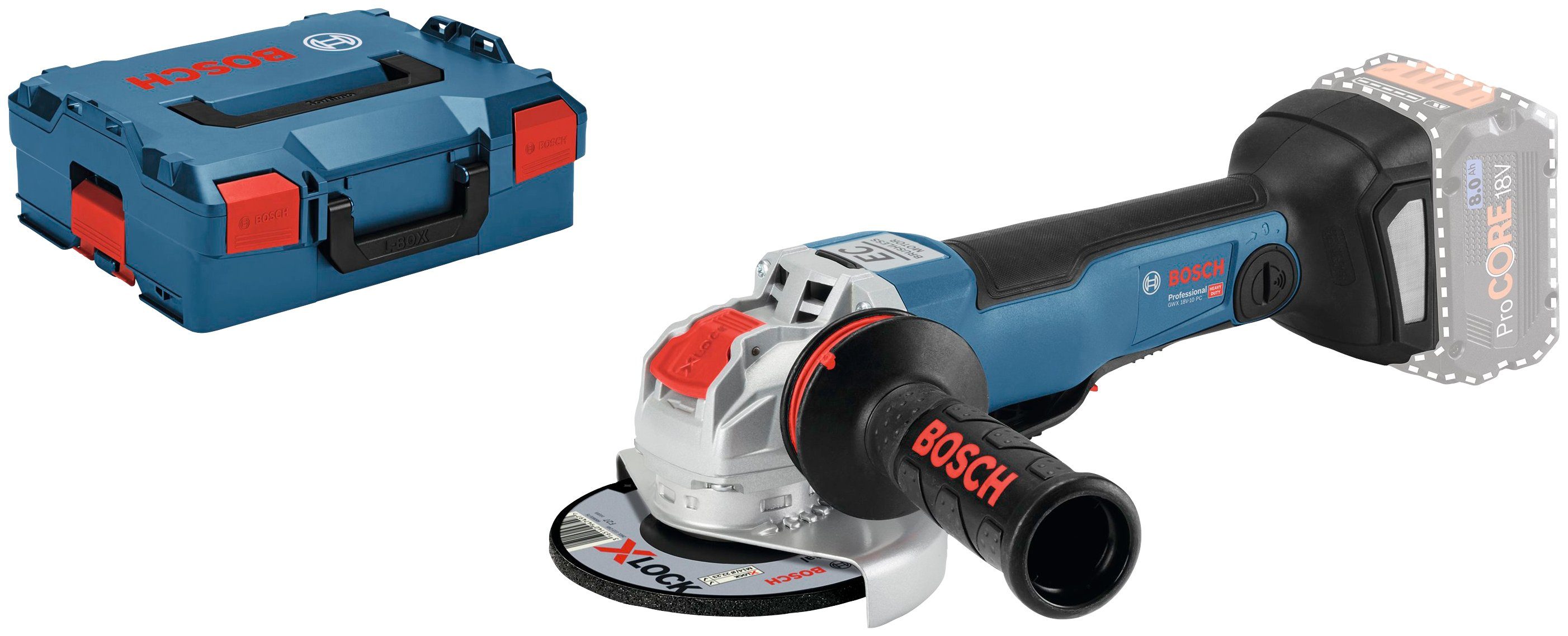 Bosch Professional Akku-Winkelschleifer GWX 18V-10 PC günstig online kaufen