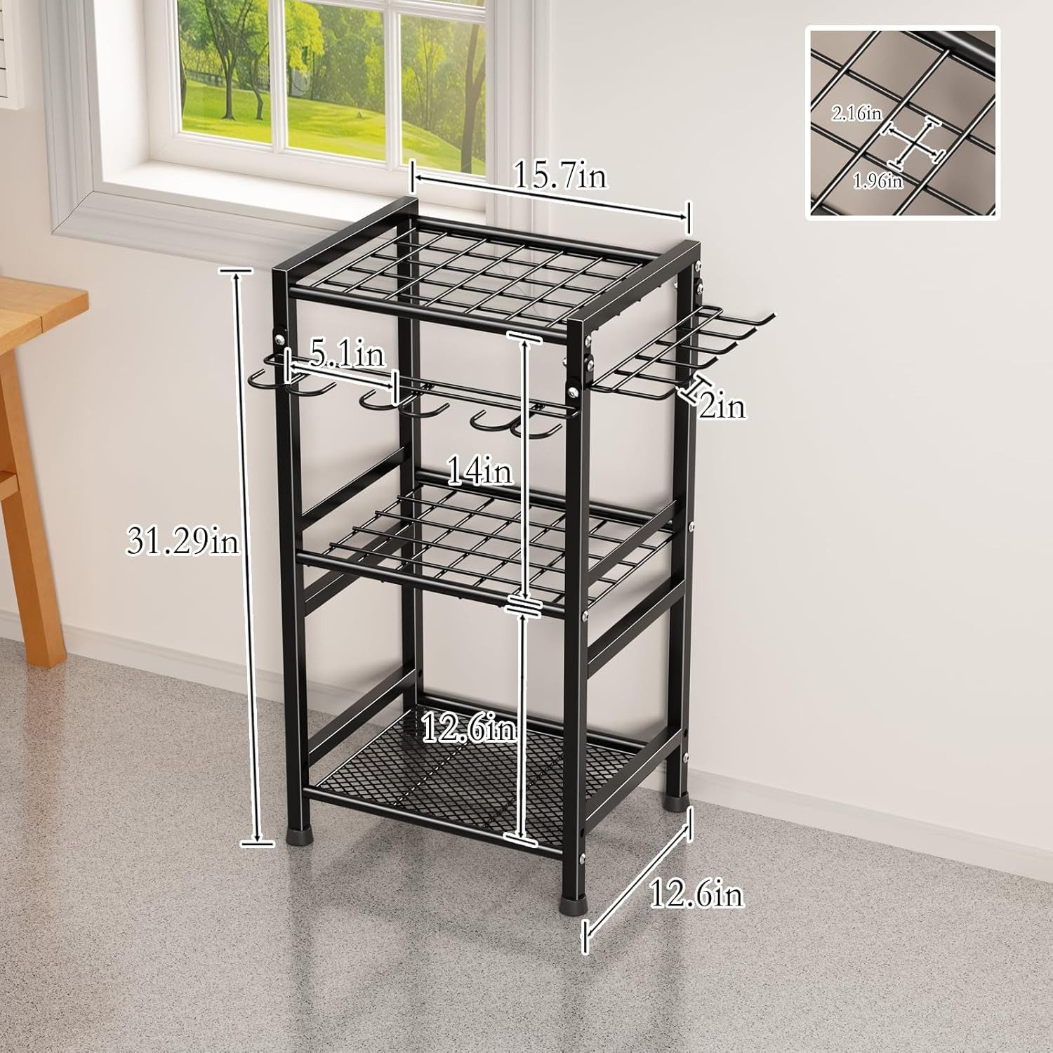 Toomoke Gartengerätehalter Gartengerätehalter mit Haken,Aufbewahrungsregal, günstig online kaufen