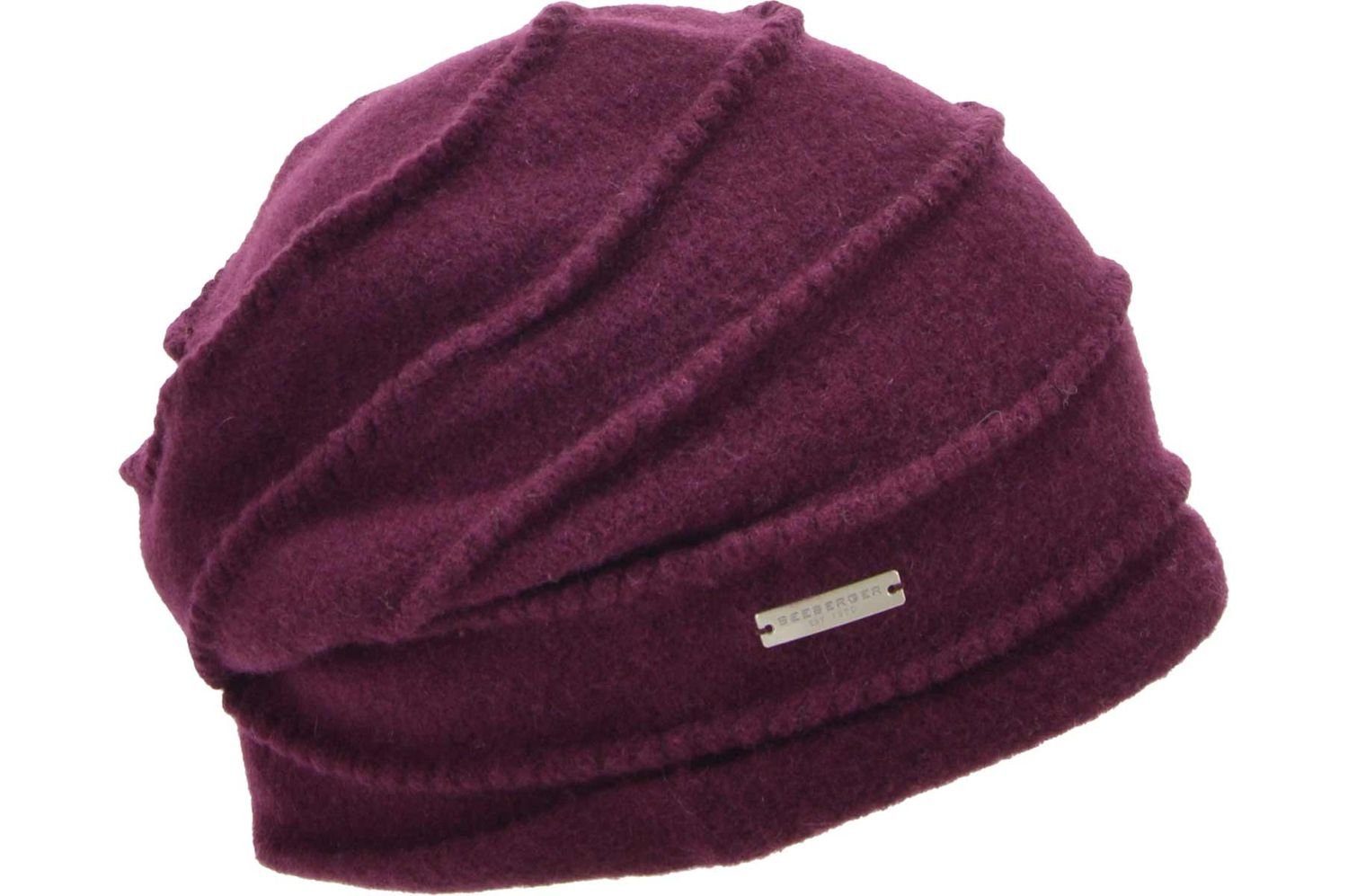 Seeberger Strickmütze Walkmütze aus Schurwolle mit ZickZack-Biesen günstig online kaufen