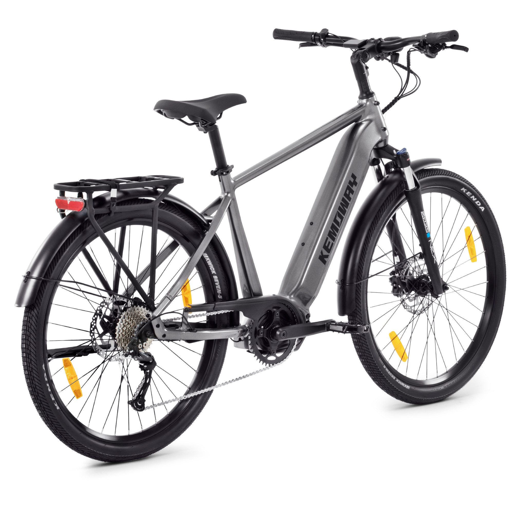 KEMOWAY E-Bike Cityrad E-Bike Cityrad 27,5 Zoll City E-Bike 250W Mittelmotor 48V 720Wh Akku, 9 Gang SHIMANO Alivio RD-M3100 Schaltwerk, Kettenschaltung