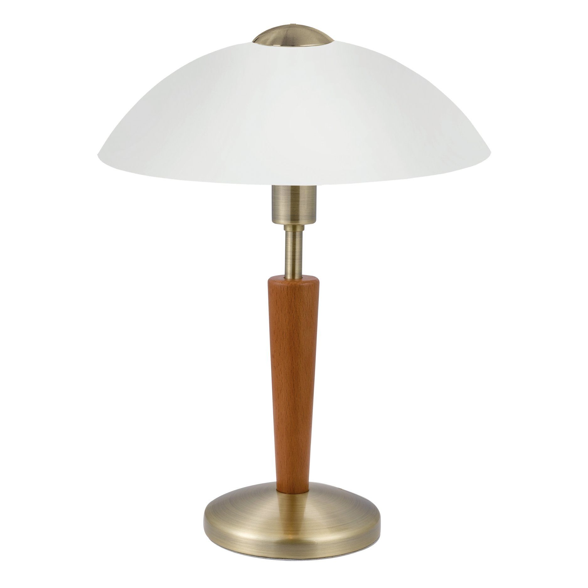 EGLO LED Tischleuchte Solo 1, Leuchtmittel exklusive, Tischleuchte - H35 x Ø26 cm - brüniert, Nuss - 1X40W exkl.