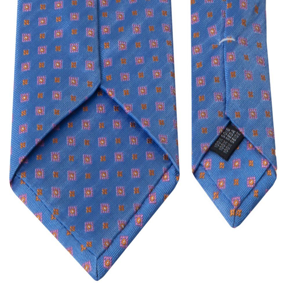 Seiden-Jacquard BGENTS und Hellblau Blüten mit cm) Krawatte (8 Krawatte Quadraten Breit