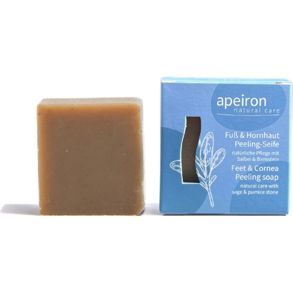 Apeiron Handseife Fuß Hornhaut Peeling-Seife, 100 g