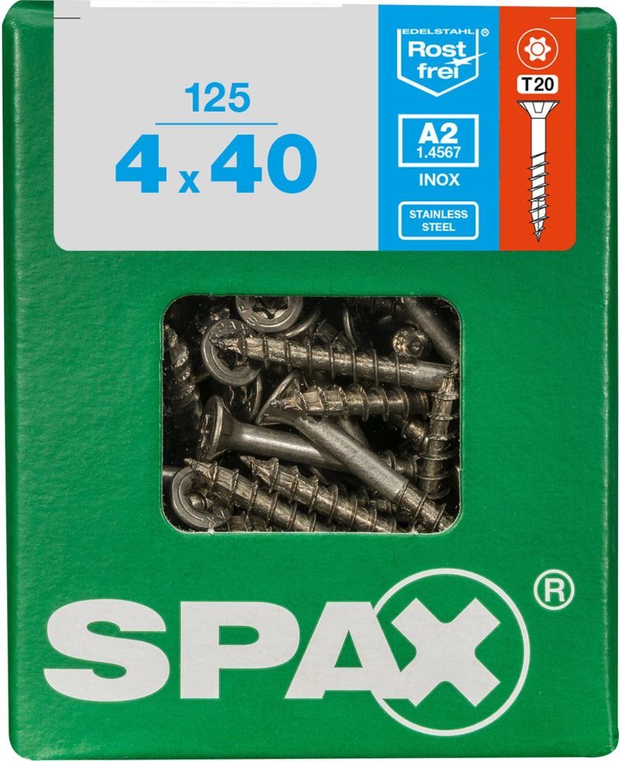 SPAX mm 20 Universalschrauben 4.0 x Senkkopf Holzbauschraube TX Spax 40