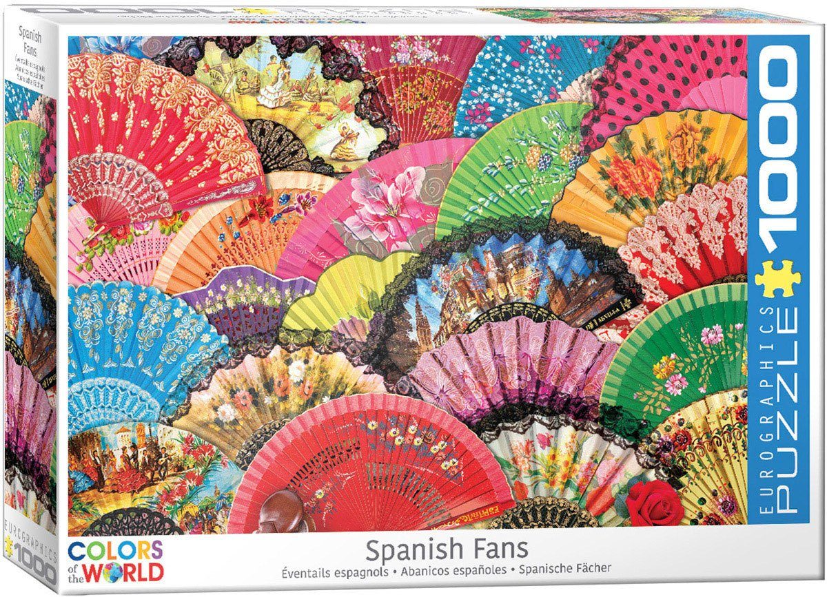 empireposter Puzzle Spanische Flamenco Fächer - 1000 Teile Puzzle im Format 68x48 cm, Puzzleteile
