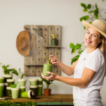 esschert design Zerstäuberflasche 1 Stück Pflanzen Blumen Sprüher Zerstäuber Hand grün Töne Wasser Nebel gold