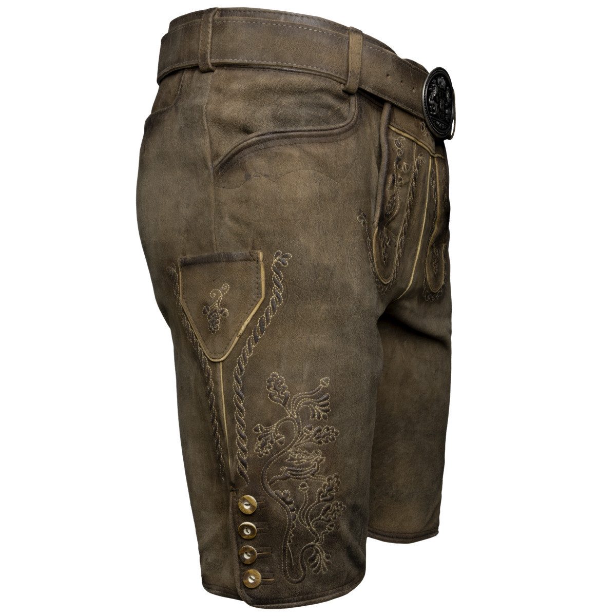 Maddox Trachtenlederhose Horn Herren (1-tlg) Trachtenlederhose, Trachtenhose, Bayerische Lederhose, Oktoberfest