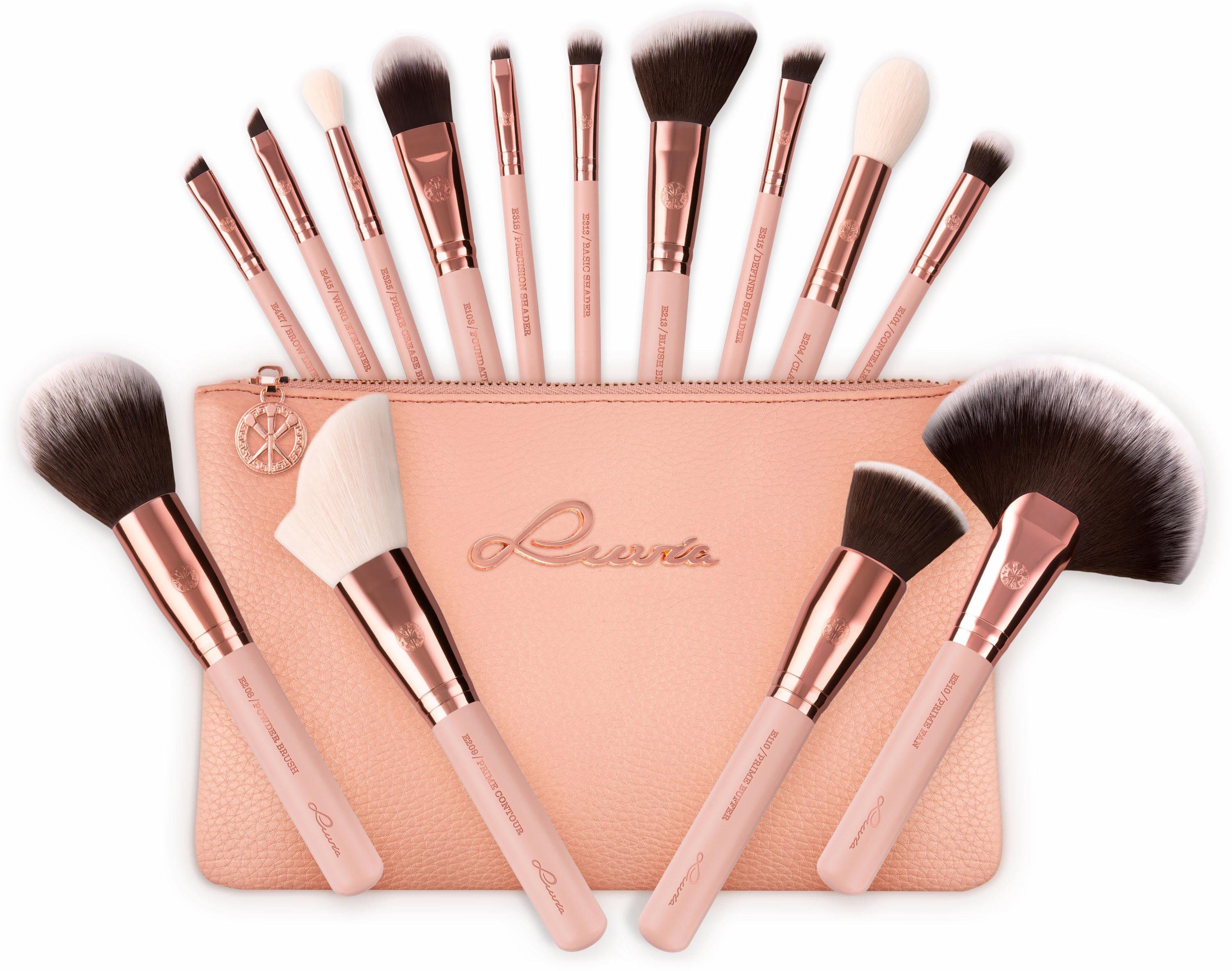 Luvia Cosmetics Kosmetikpinsel-Set Essential Brushes - Rose Golden Vintage, 15 tlg., vegan