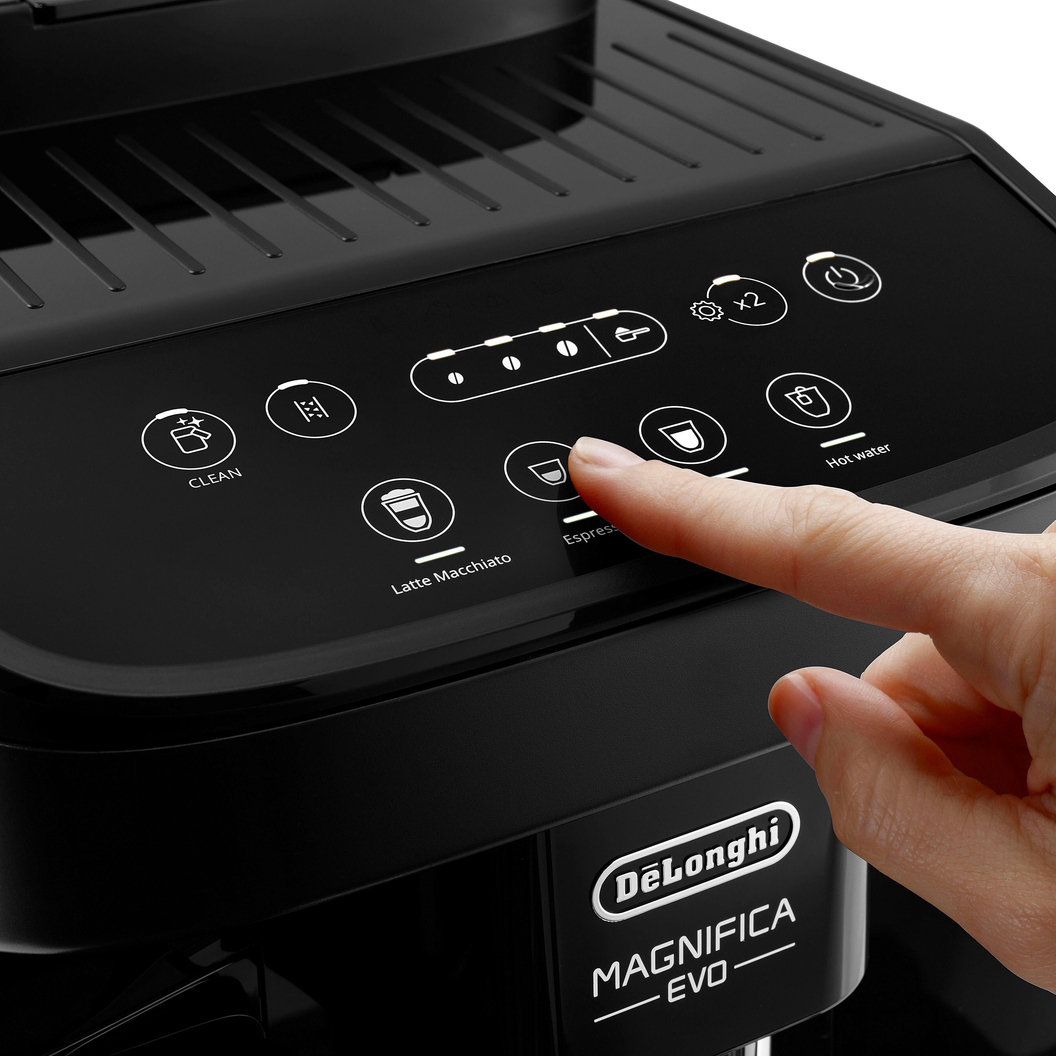 De'Longhi Kaffeevollautomat Magnifica Evo ECAM290.51.B - Espresso, Kaffee, Latte Macchiato und Tee, LatteCrema Milchsystem, My-Funktion, automatische Reinigung