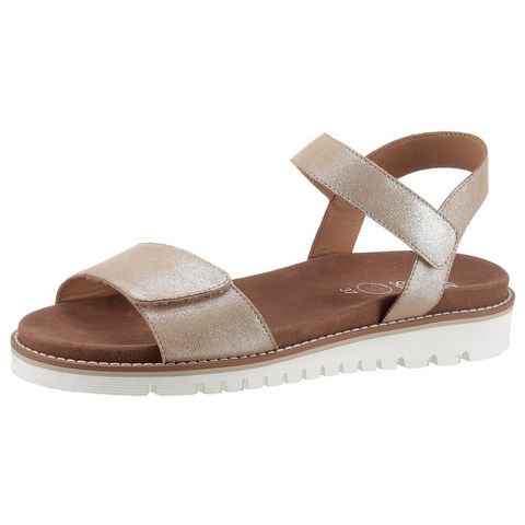 Ara KENT Sandale, Sommerschuh, Sandalette, Keilabsatz, mit Klettverschlüssen, G-Weite