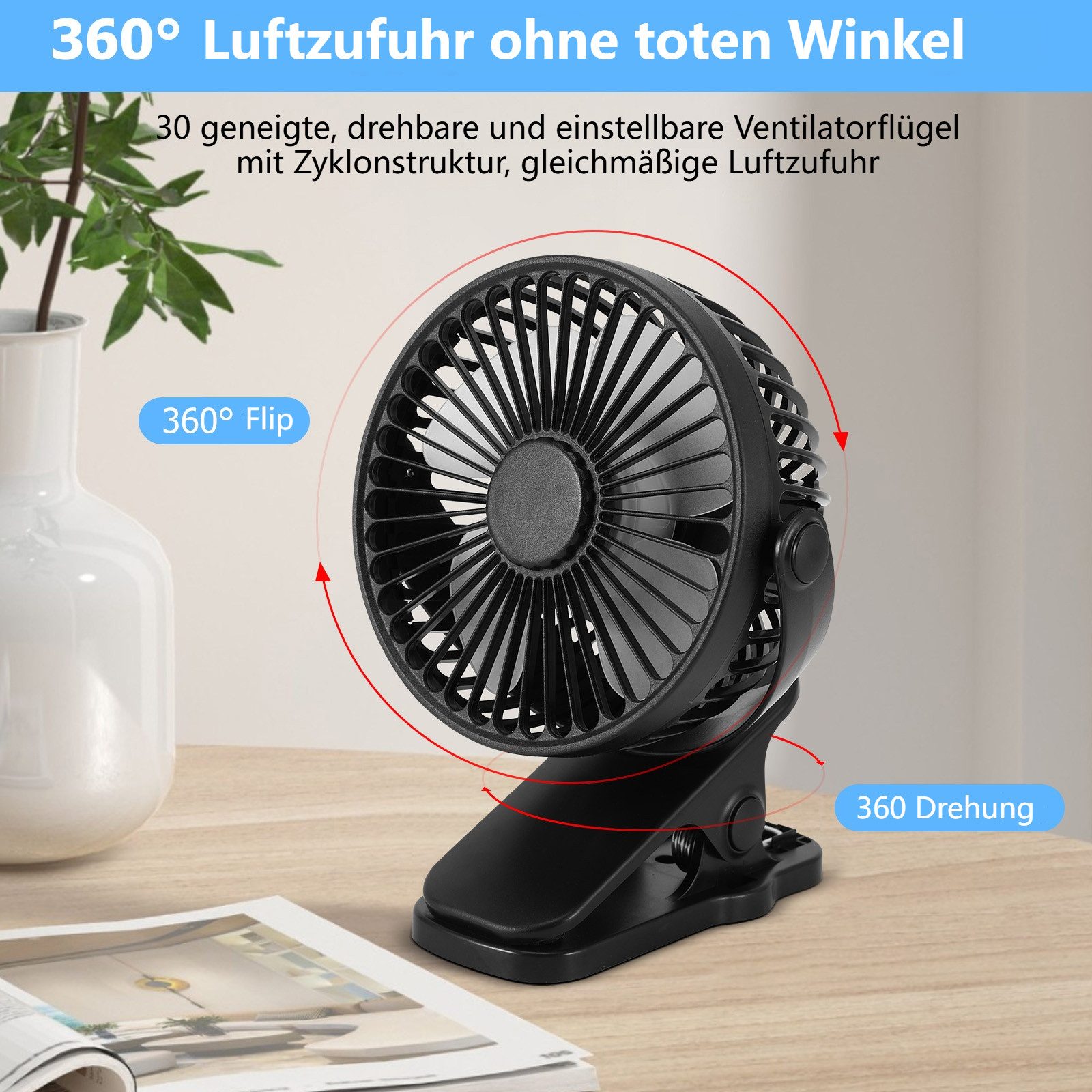 BlingBin Mini USB-Ventilator Tragbarer Ventilator zum günstig online kaufen