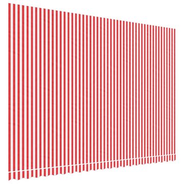 vidaXL Markise Markisenbespannung Rot und Weiß Gestreift 5x3,5 m (1-St)
