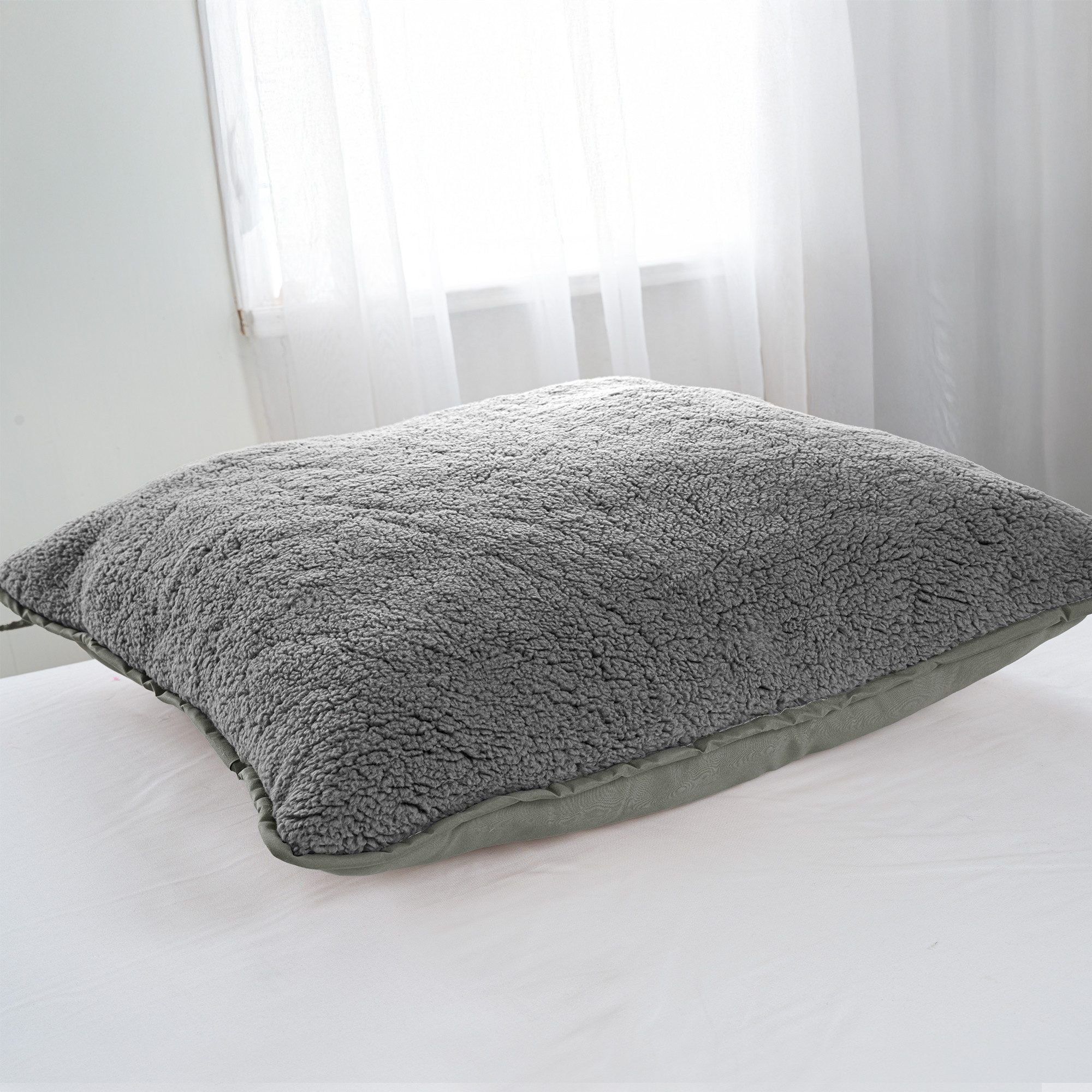OTTO home Microfaserkissen Elvia, Teddy Plüsch Kissen, Füllung: Polyester, Bezug: Polyester, in 40x80 & 80x80 cm erhältlich