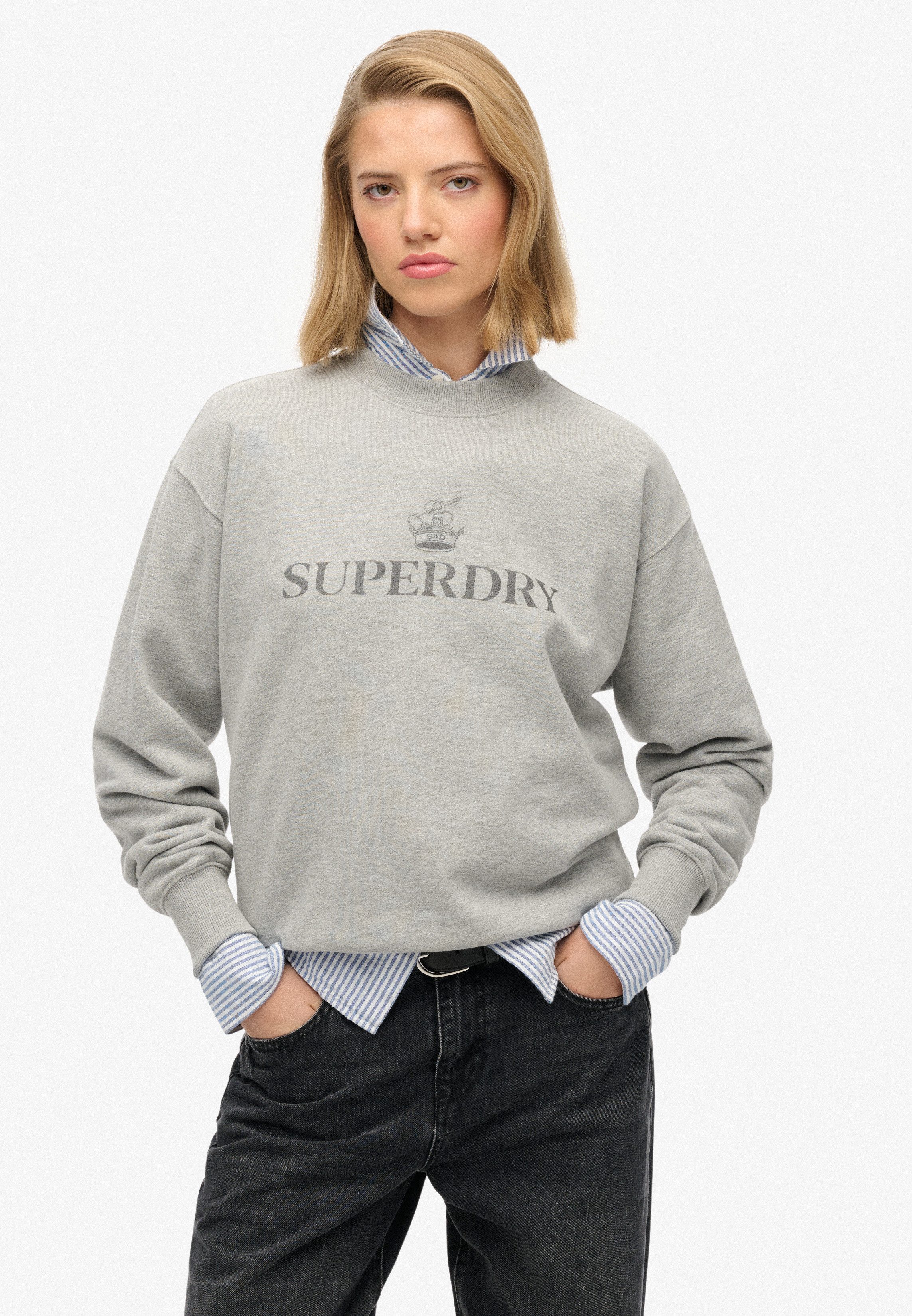Superdry Sweatshirt BRITISH DESIGN RELAXED CREW günstig online kaufen