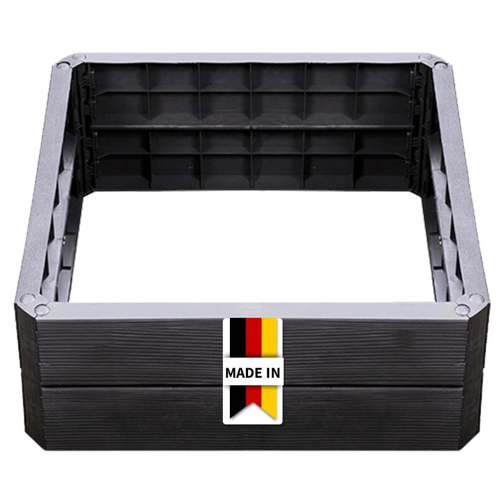 GARANTIA Hochbeet ERGO QUADRO S Hochbeet-System Wood 4 Paneele inkl. Verbinder