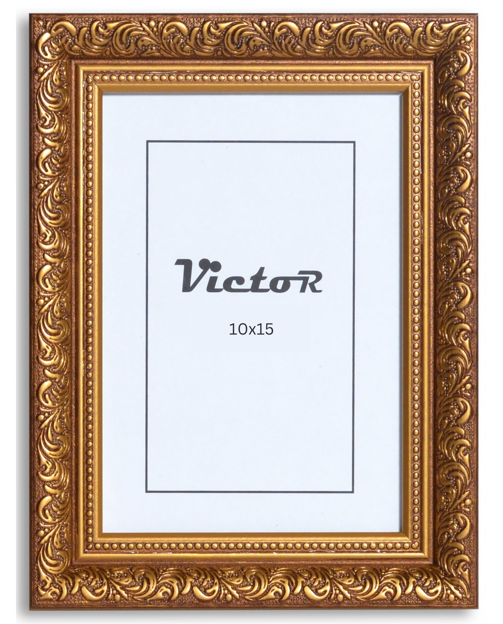 Victor (Zenith) Bilderrahmen Rubens, Bilderrahmen 10x15 cm Braun Gold A6, Bilderrahmen Barock, Antik