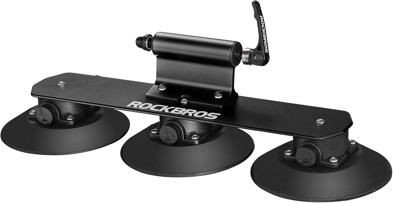 ROCKBROS Dachfahrradträger Saugnapf-Fahrraddachträger, Schnellmontage für 3 Fahrräder