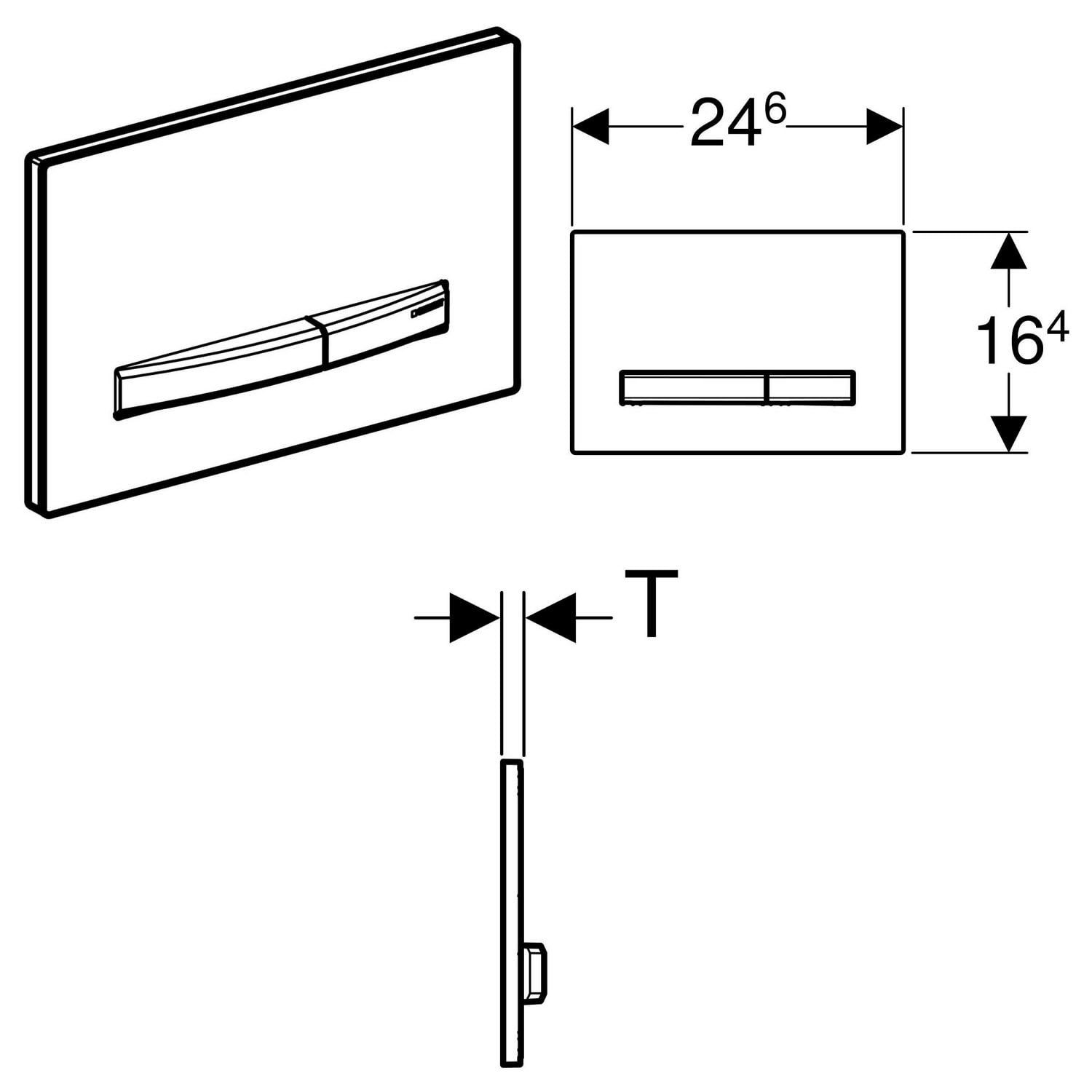GEBERIT Betätigungsplatten Geberit Betätigungsplatte Sigma 50 2-Mengen-Spülung schwarz 115788DW2