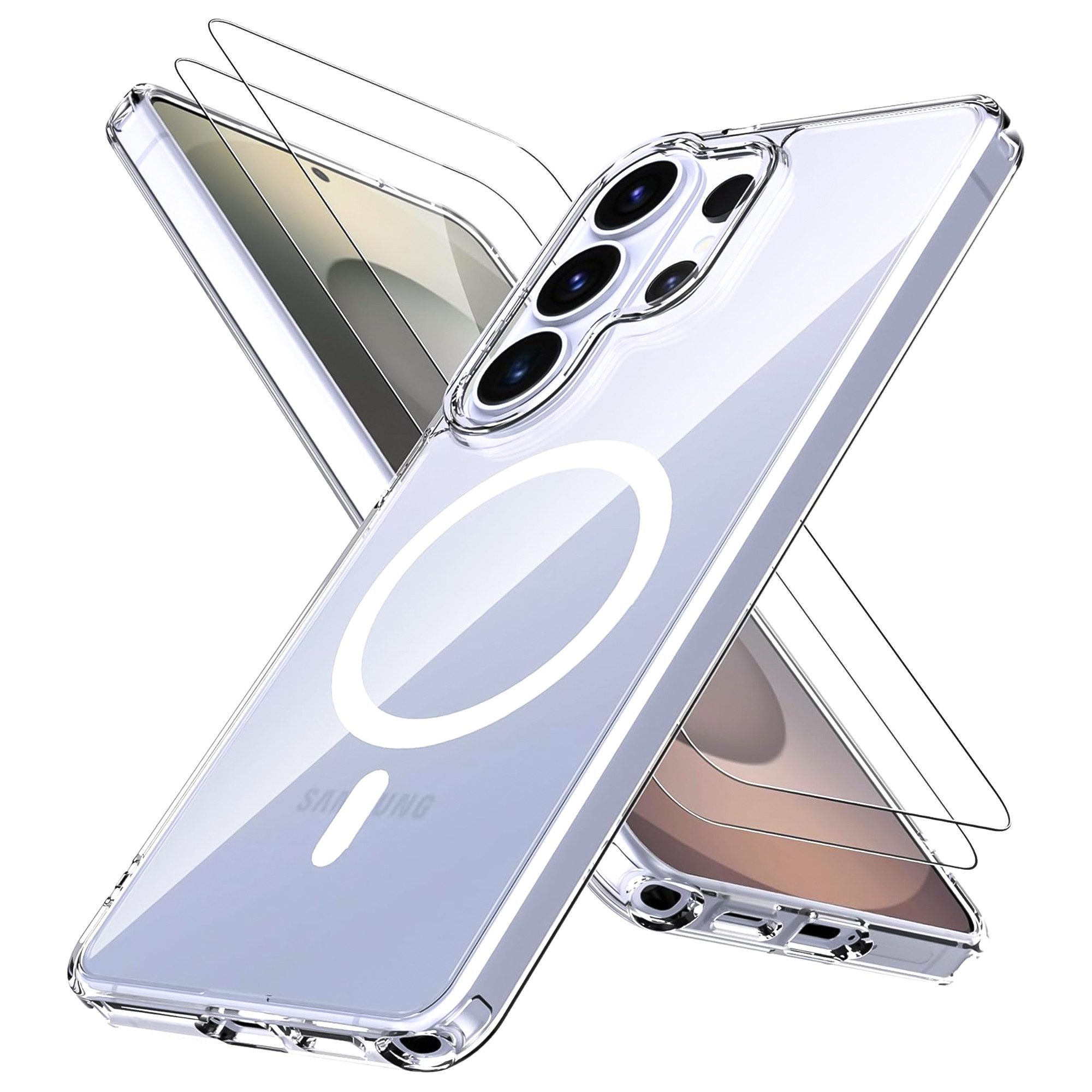MSM Handyhülle Hülle + 2X Schutzglas für Samsung Galaxy S26 Ultra Panzerfolie MagSafe