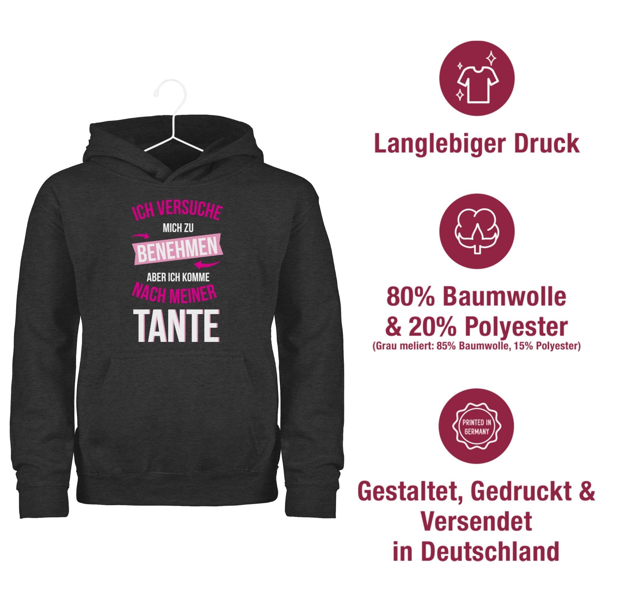 komme versuche zu Kinder Ich benehmen meliert Sprüche Anthrazit mich meiner ich aber nach 2 Shirtracer Hoodie Statement Tante