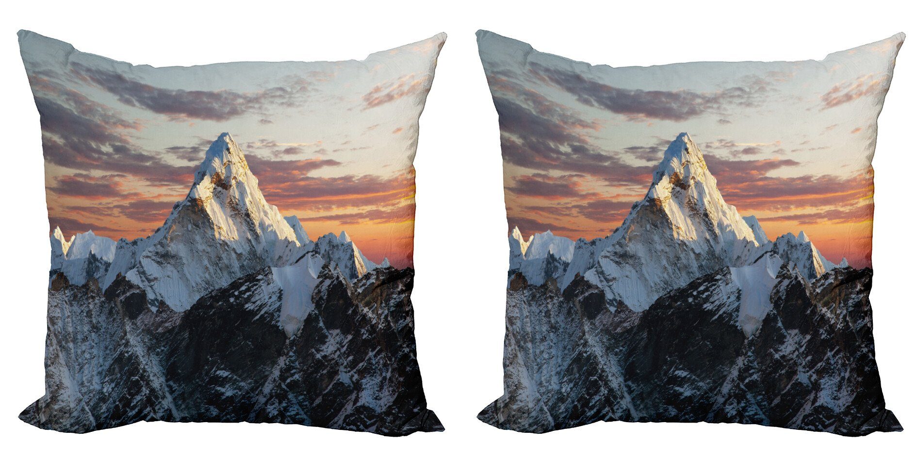 Kissenbezüge Stück), Bunt Accent (2 Modern Everest Digitaldruck, Berg Abakuhaus Doppelseitiger Nepal