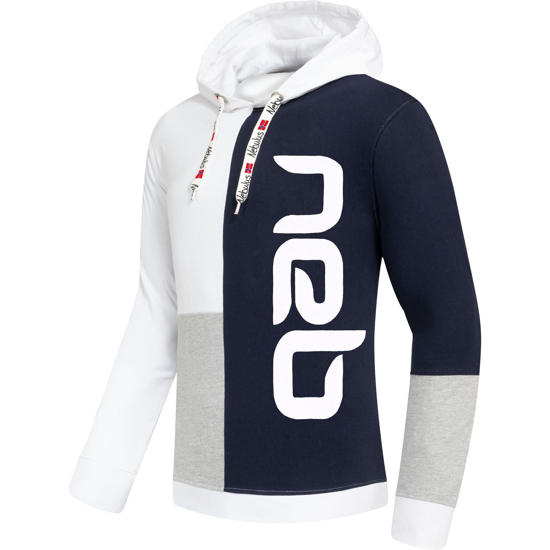 Nebulus Hoodie NEB, P5042 - Herren, grau-navy-weiß, L