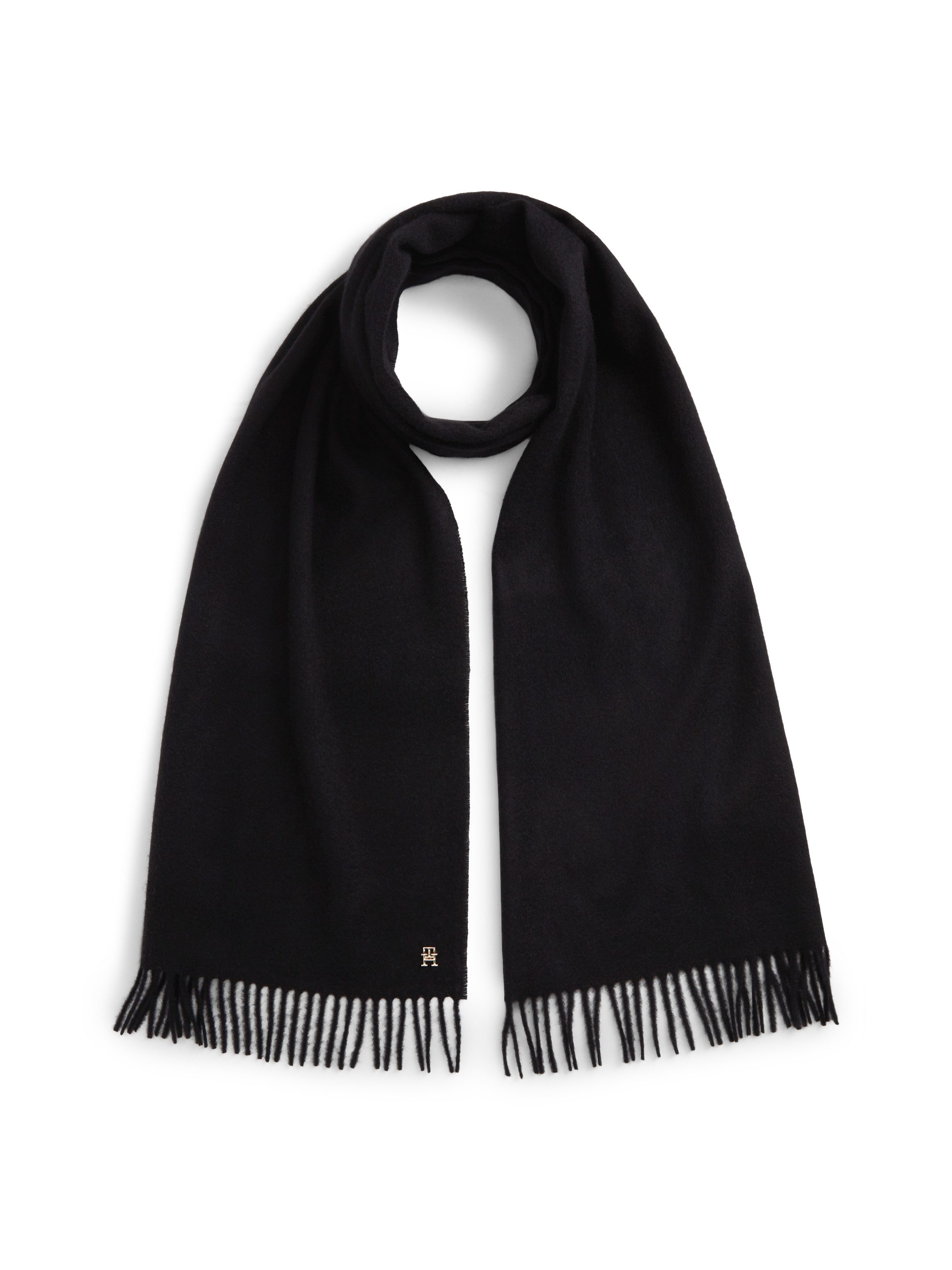 Tommy Hilfiger Loop CASHMERE WOVEN SCARF, Regular fit mit Fransen