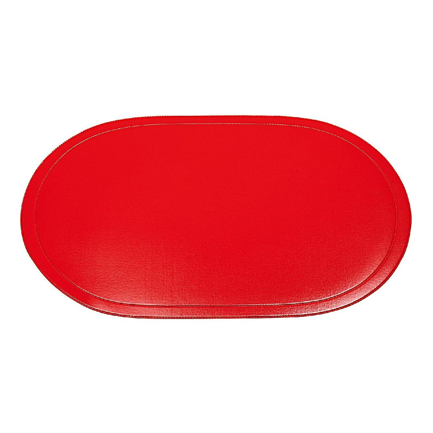 Tischset, x 30 (1-St), cm 45 oval, Platzset, Kunststoff, Saleen, rot