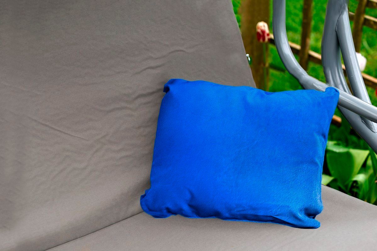 Polyester, Farbe Wand - Outdoor-Dekorationskissen, MuchoWow - Dekokissen Dekokissenbezug, Blau, Kissenhülle