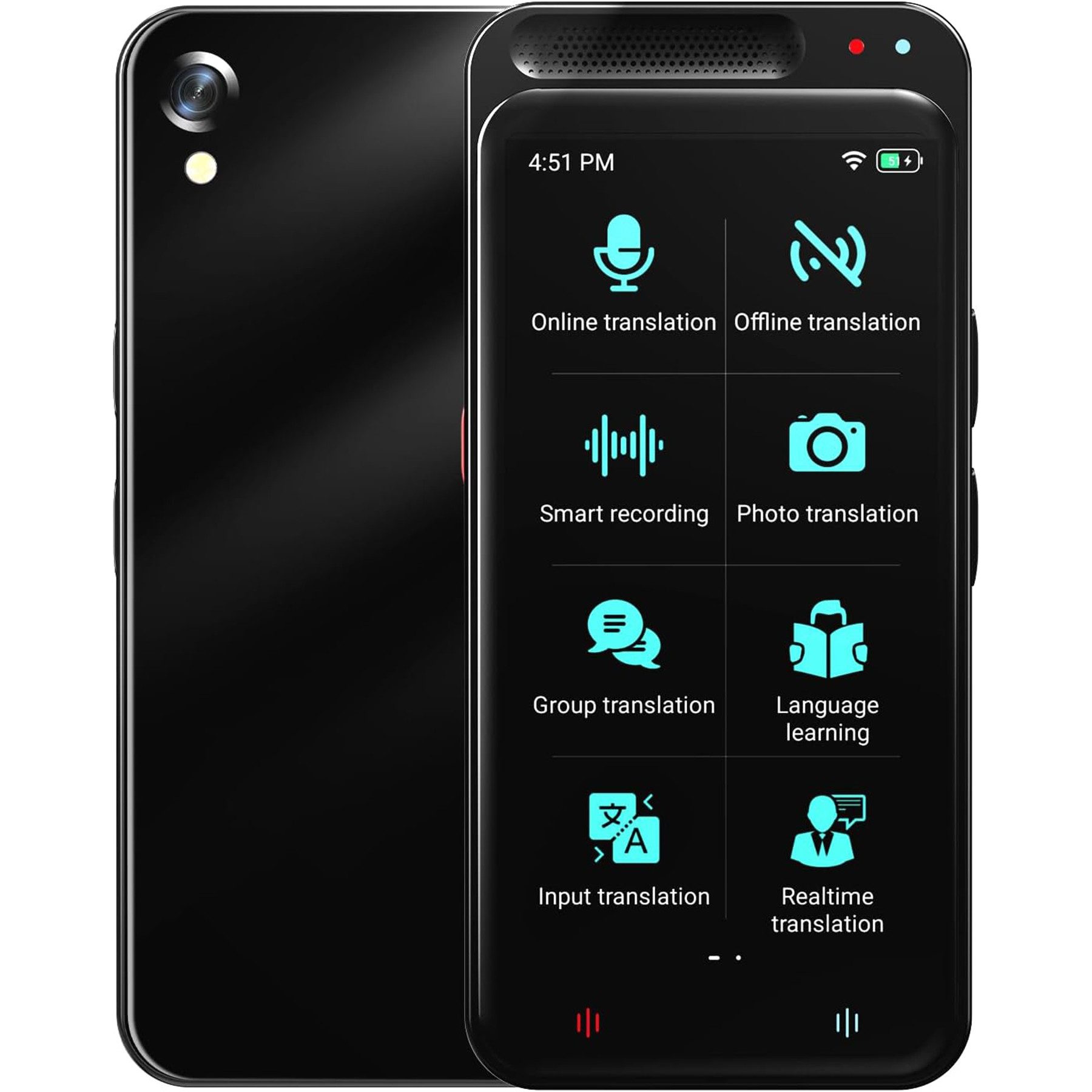 Senmudi Sprachcomputer Übersetzer Sprachübersetzer Gerät,150 Sprachen Intelligenter, WLAN/Hotspot/Offline-Modus, 4.1 Zoll HD-Display für Reisen & Business