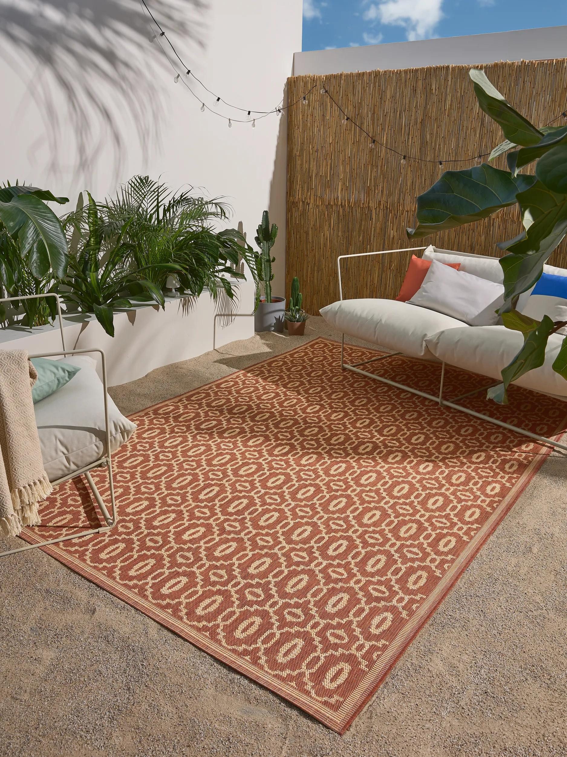 benuta Outdoorteppich Metro, rechteckig, Höhe: 5 mm, In- & Outdoorteppich, Robust für Garten, Terrasse, Balkon, Küche