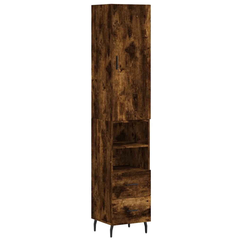 vidaXL Highboard Highboard Räuchereiche 34,5x34x180 cm günstig online kaufen