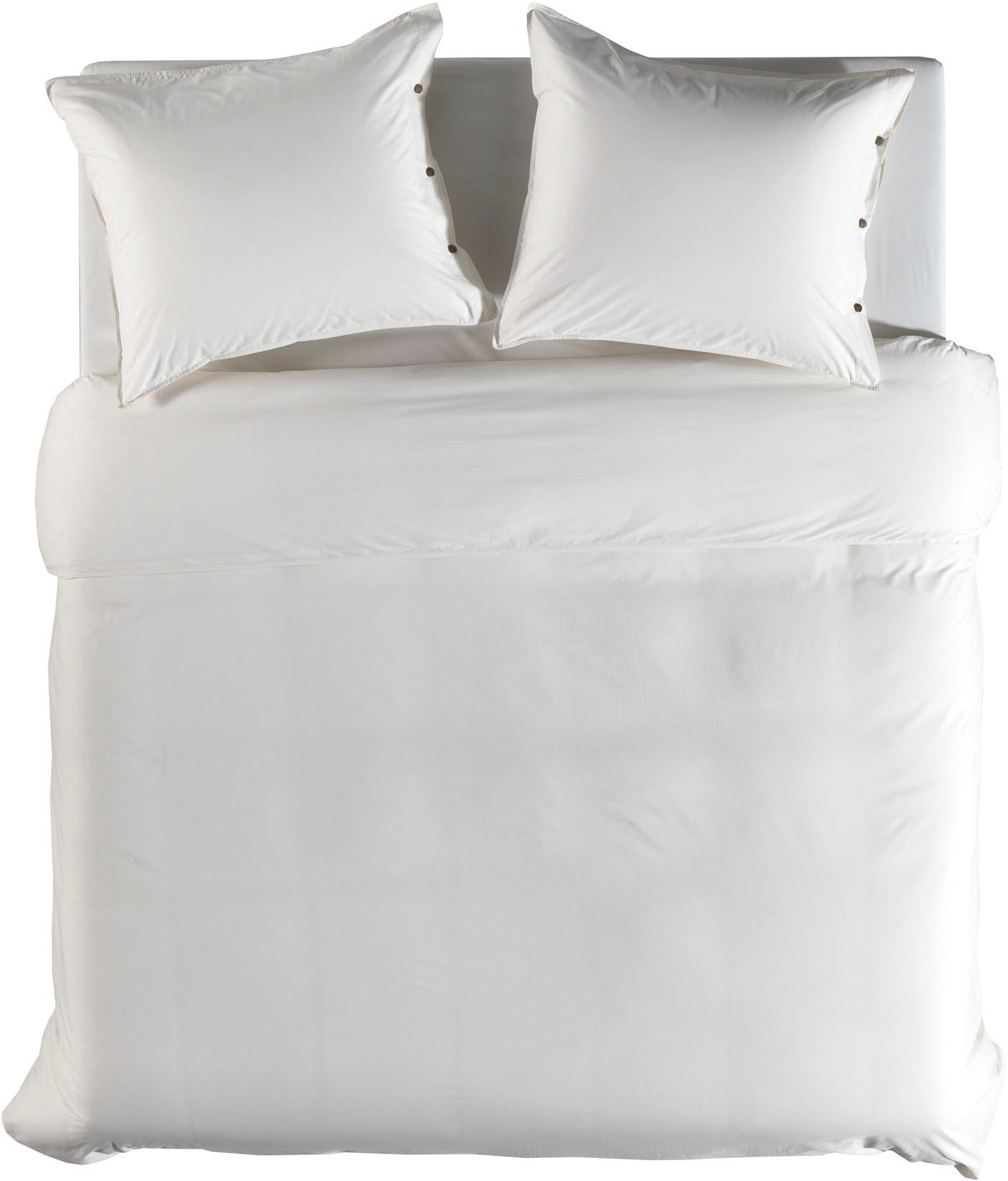 YELLOW Bettwäsche Percale, Perkal, 2 teilig, Uni Design, 100% Baumwolle ab 135x200 cm.