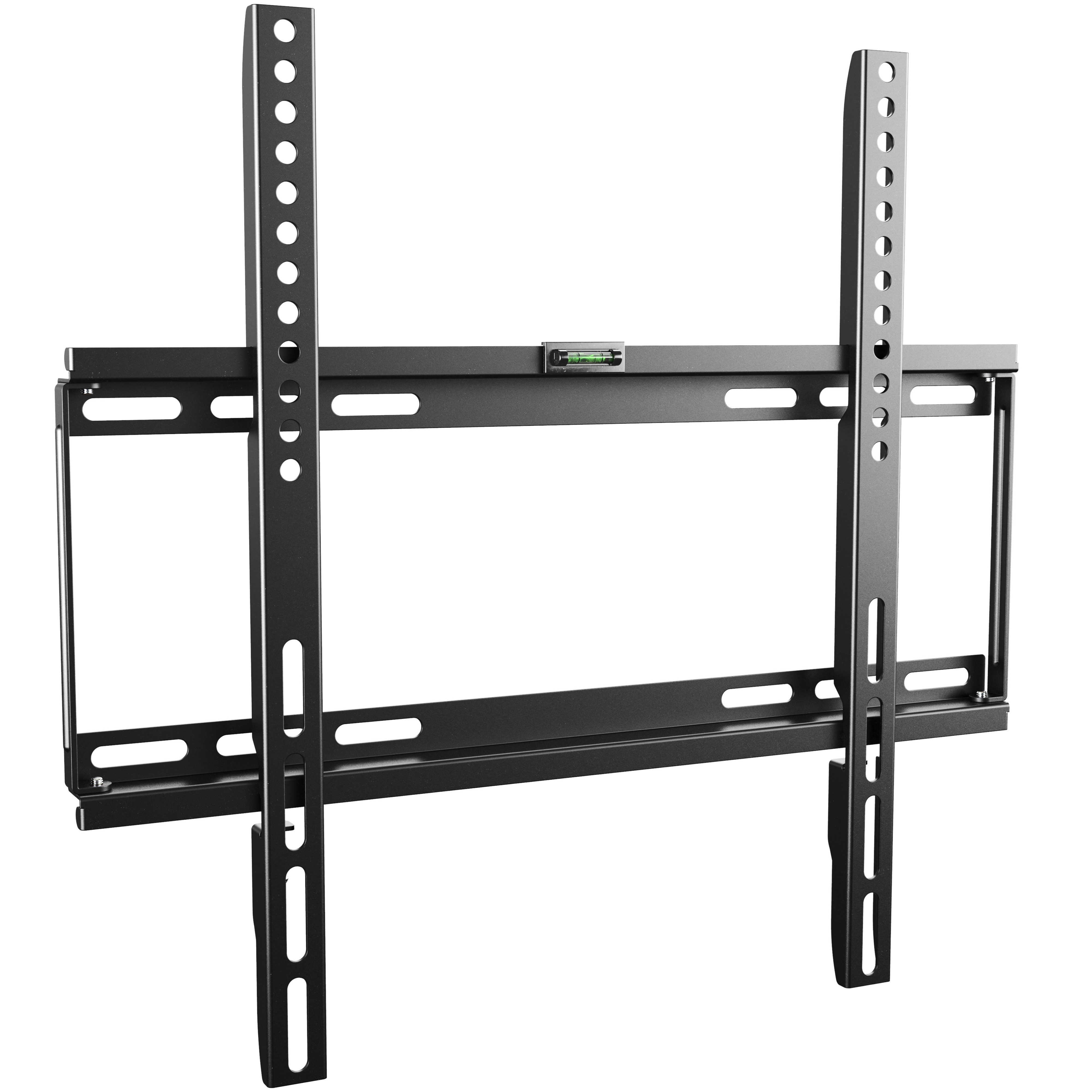 RICOO TV-Wandhalterung TV Wandhalterung starr 25mm Wandabstand Monitor F0144, (bis 65 Zoll, VESA 200x200 bis 400x400, 1-tlg., 75 kg Belastbarkeit, für 80-165 cm (32"-65) Bildschirm-Diagonale, flach curved Fernseher Super-Slim Wand Halterung universal)