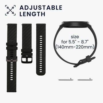 kwmobile Uhrenarmband Ersatzarmband für Xiaomi Mi Watch Color Sport / S1 Active Armband, Fitnesstracker Band aus Silikon - Carbon Print Band für Smartwatch