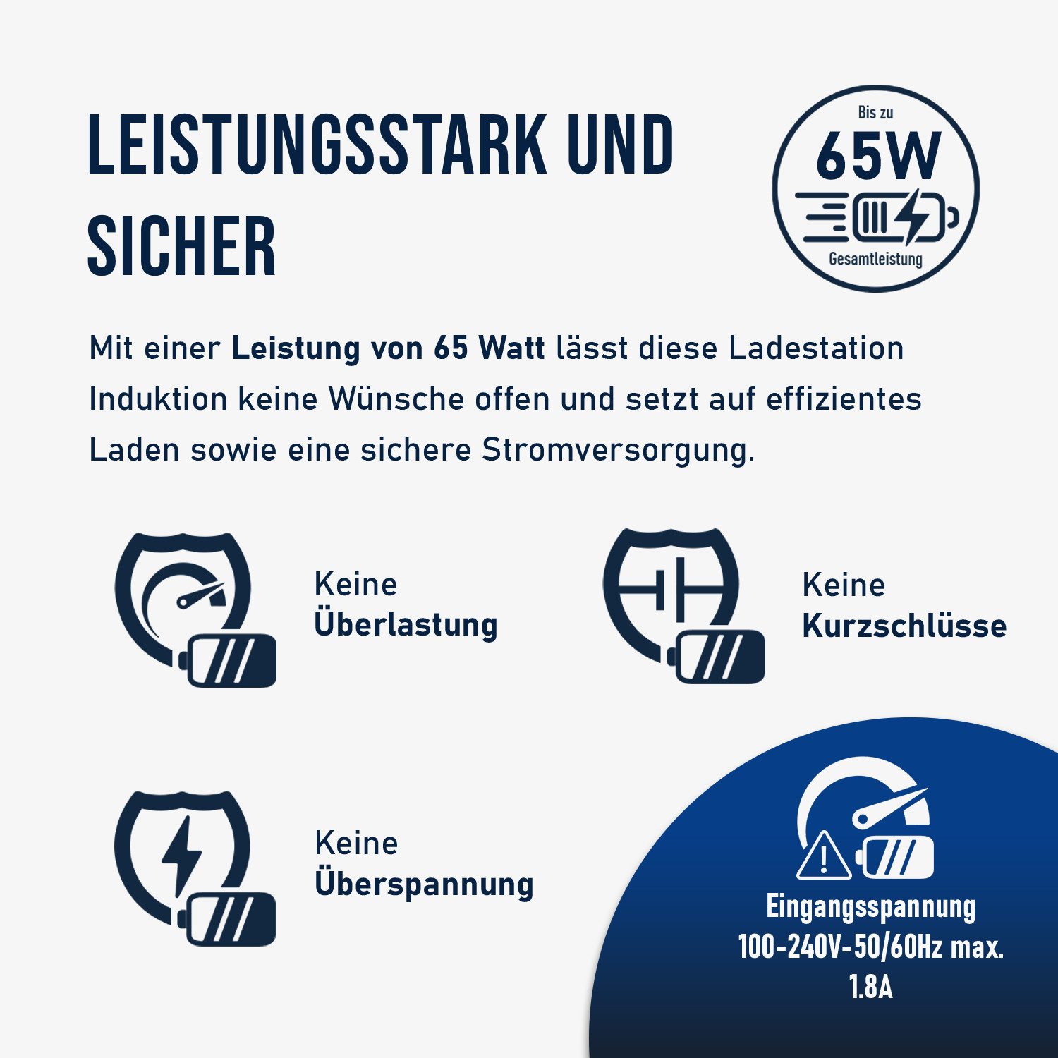 fontastic Qumag Induktive Ladestation 65W Wireless Charger USB-C Induktions-Ladegerät (GaN Technologie) – Bild 5 von 5
