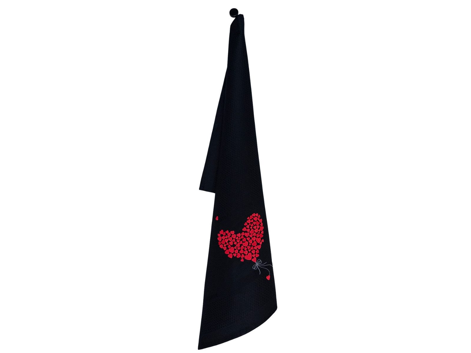 Vista Portuguese Geschirrtuch Geschirrtuch Flying Heart schwarz 50x70cm