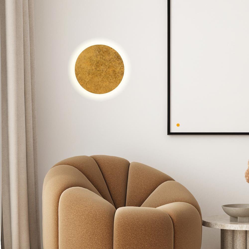 Blattgold, s.luce Wandleuchte Warmweiß Wandlampe Deckenleuchte LED & Cloud Indirekte